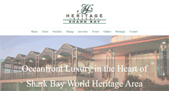 Desktop Screenshot of heritageresortsharkbay.com.au