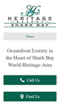 Mobile Screenshot of heritageresortsharkbay.com.au